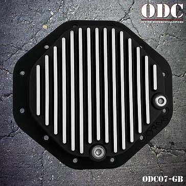 Black Groove Style Chrysler 12 Bolt 9.25 Rear Differential Cover - Click Image to Close